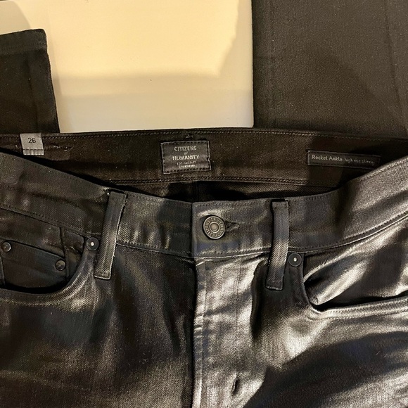 Citizens of Humanity ROCKET HIGH RISE SKINNY IN METERORITE LEATHERETTE - Picture 7 of 12